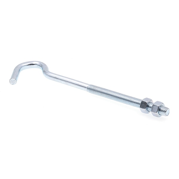 Prime-Line Clothesline Hooks With Nuts 3/8in-16 X 7-1/4in Zinc Plated Steel 10PK 9069784 - main